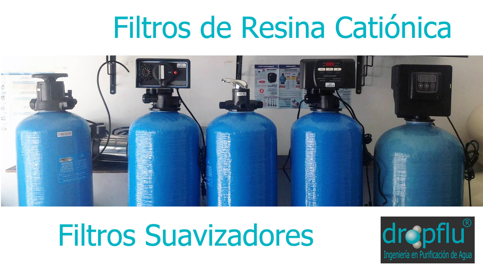 Venta Filtros Suavizadores de Agua Comprar Ablandador Descalcificador - DF  (DROPFLU)